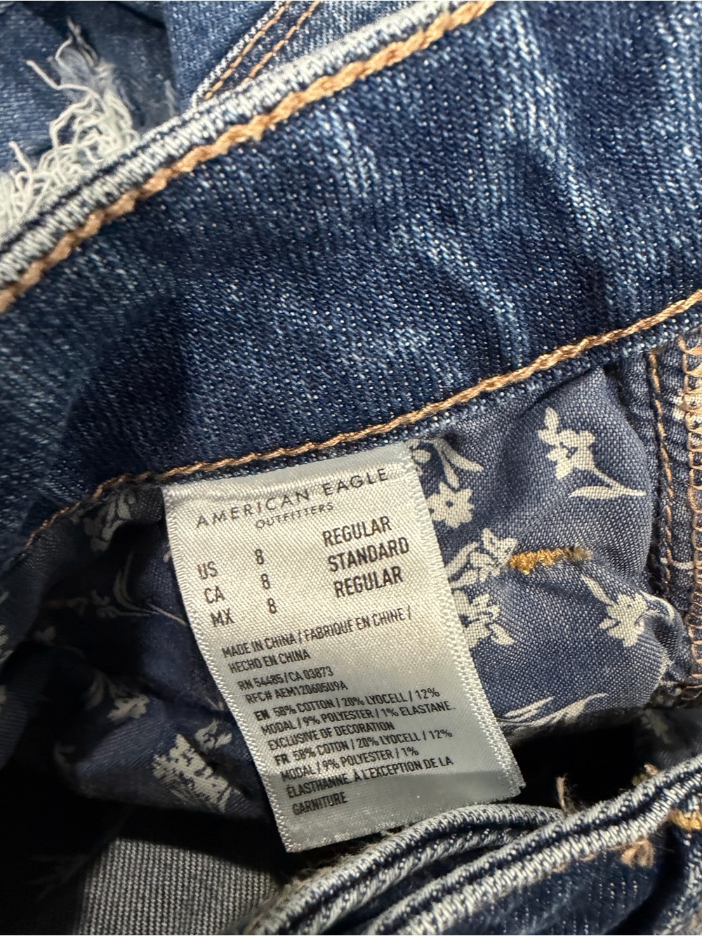 American Eagle Outfitters Distressed Medium Blue Boyfriend Jeans - Picture 9 of 9